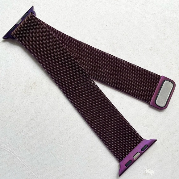 NEW WINE Iridescent Stainless Steel Milanese Loop Band Apple Watch 42 44 45 49 - Picture 6 of 10